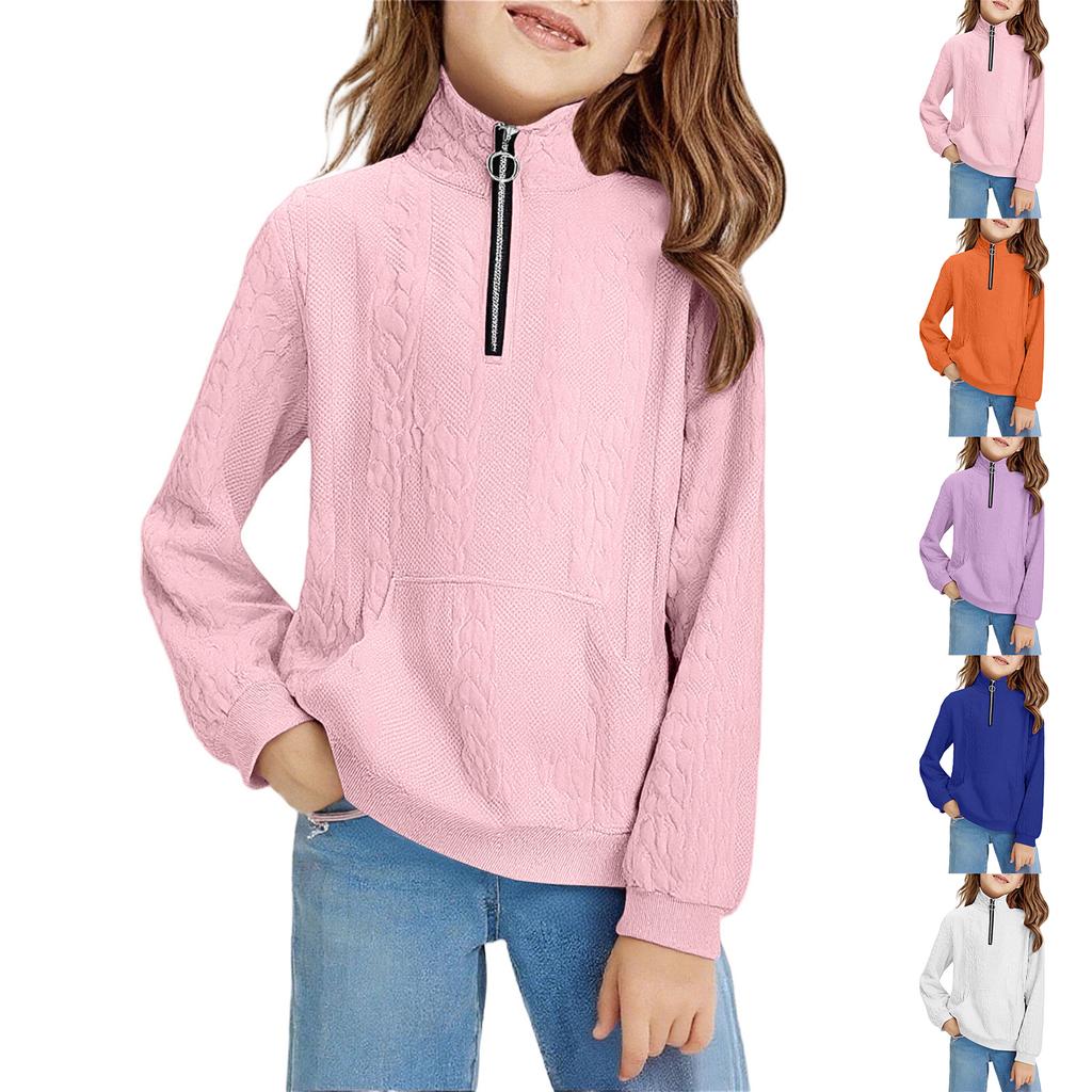 Children's Hoodies Loose Solid Color Hooded Sports Shirt Fashionable Sports Shirt