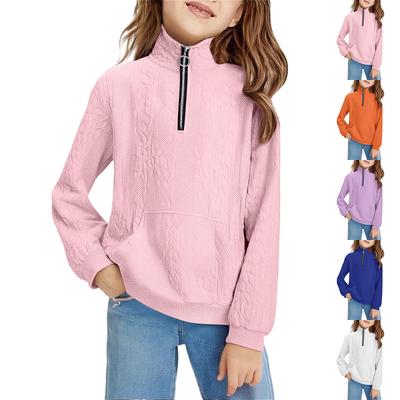 Kinder Hoodies Lose Einfarbig Kapuzen Sport Shirt Modische Sport Shirt