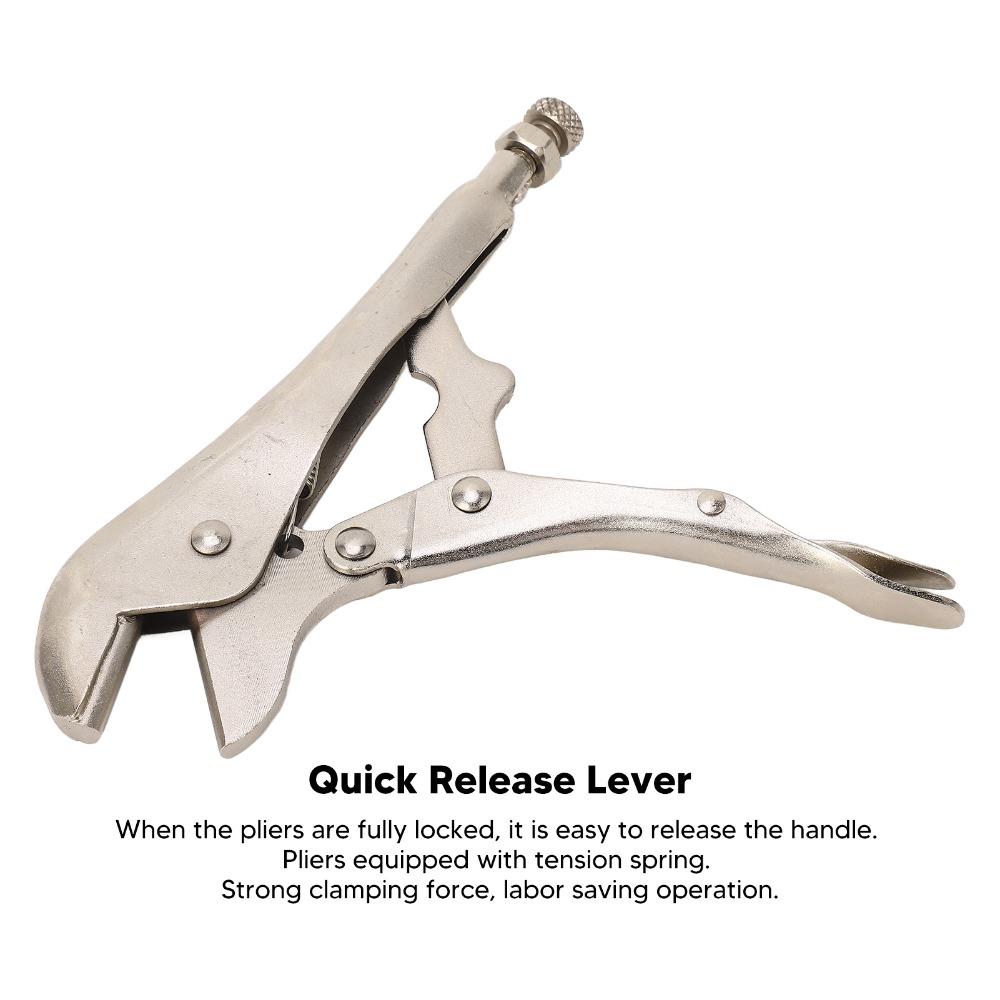 45 Stalowe Szczypce Blokujące Zakrzywione Szczęki Narzędzie Blokujące do Uszczelniania Rur Metalowe Uszczelnianie i Zaciskanie Rur