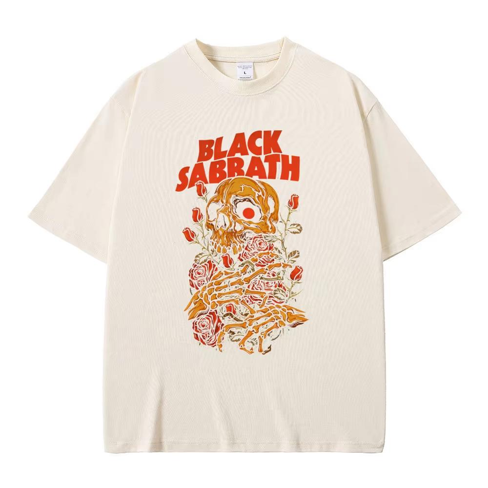 Black Sabbath Heavy Metal Rockowy Zespół Szkielet Grafika Krótki Rękaw Mężczyźni I Kobiety Wygodna Koszulka