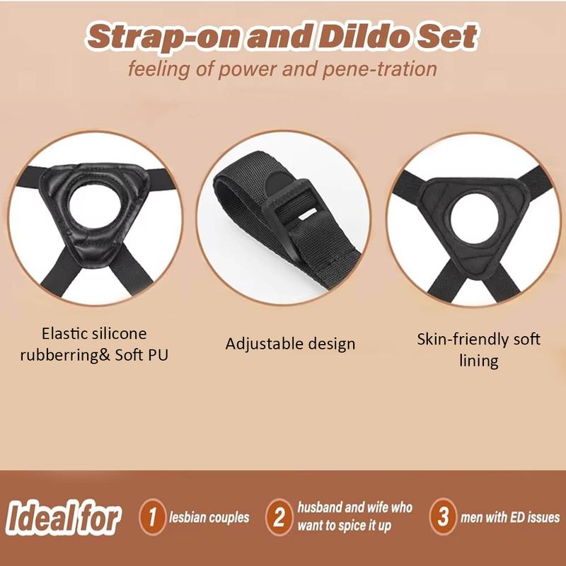 StrapOn Dildo For Women Anal Plug Penis with Suction Cup G-Spot Realistic Silicone Dildo Wearable Dick Adult Sex Toys Gode