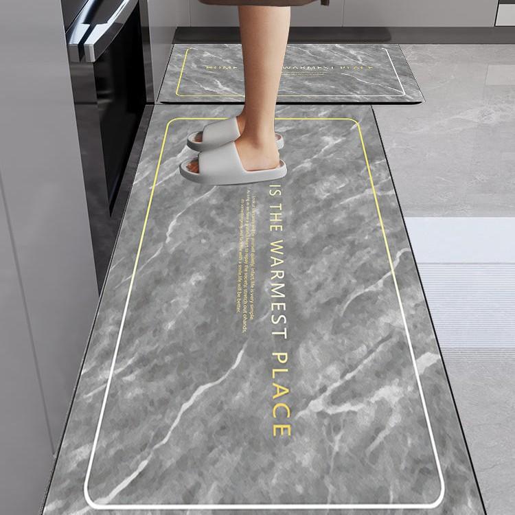 Durable, Water-Absorbing, Anti-Slip Kitchen Floor Mats: Soft, Easy-Care, Dirt-Resistant Diatom Mud Mats