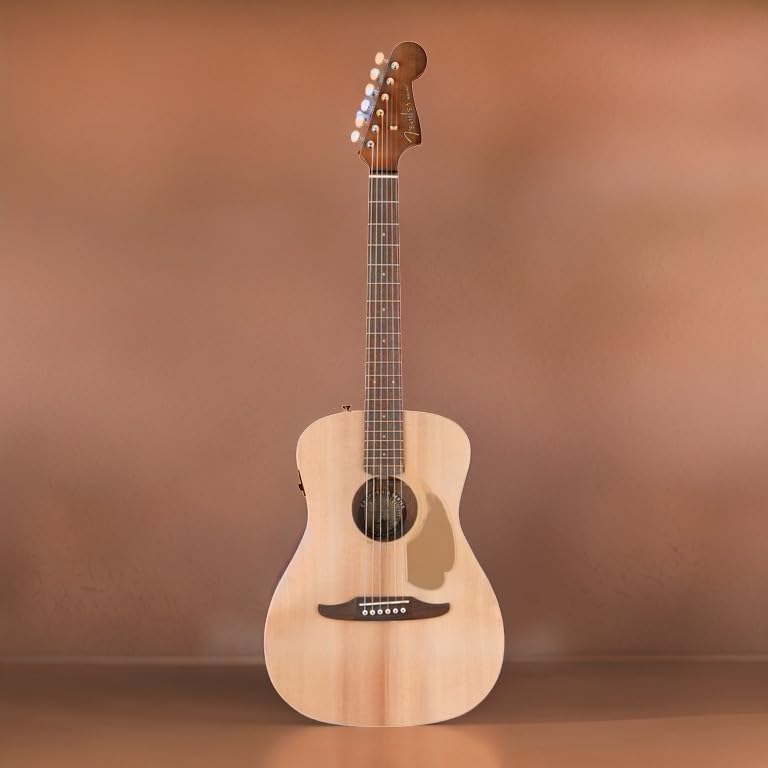 Fender Electric Acoustic Malibu Walnut Natural Soft Case Included Player, Fingerboard,