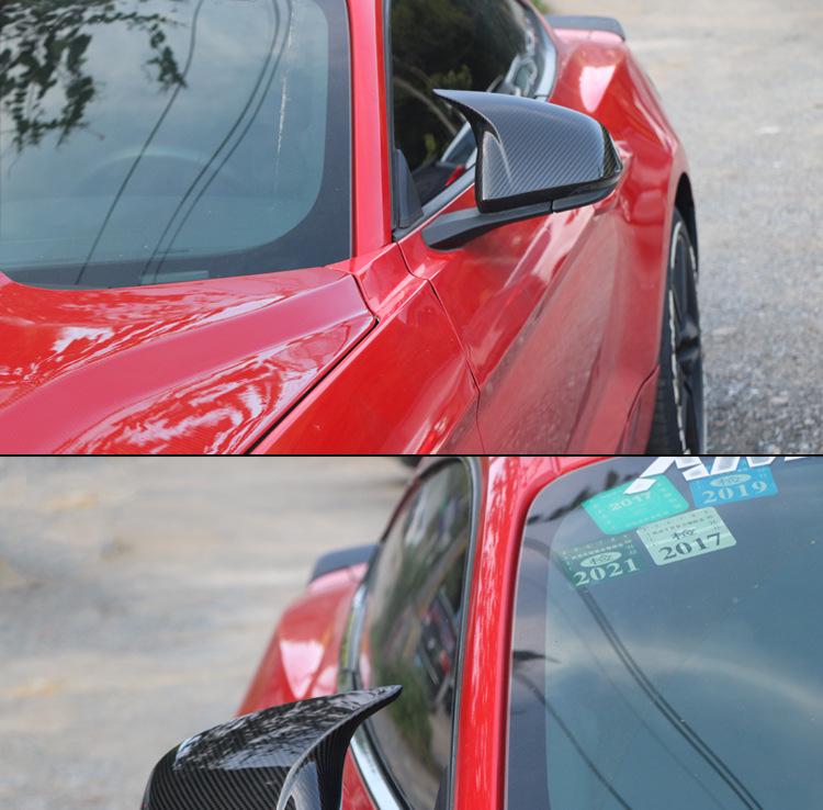 Dry Carbon Fiber Rearview Mirror Cover for 2015-2022 Ford Mustang
