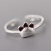 Copper Cat'S Paw Ring For Women Jewelry Finger Adjustable Open Ring For Party Birthday Gift