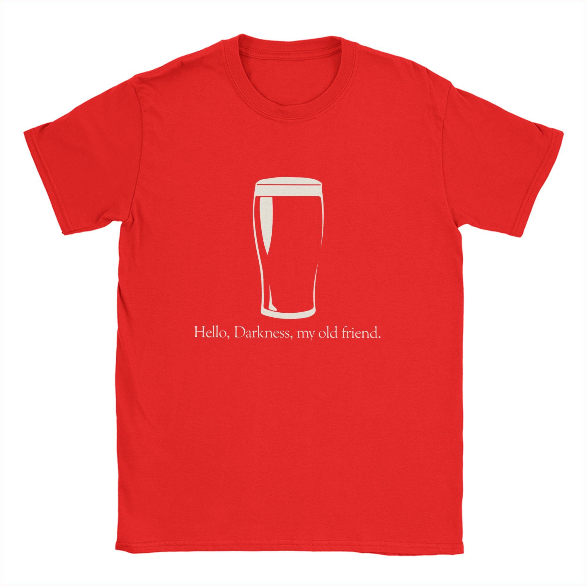 Hello Darkness My Old Friend TShirts Unisex Unique Cotton Tees Crew Neck Short Sleeve T Shirt Birthday Present Clothes S