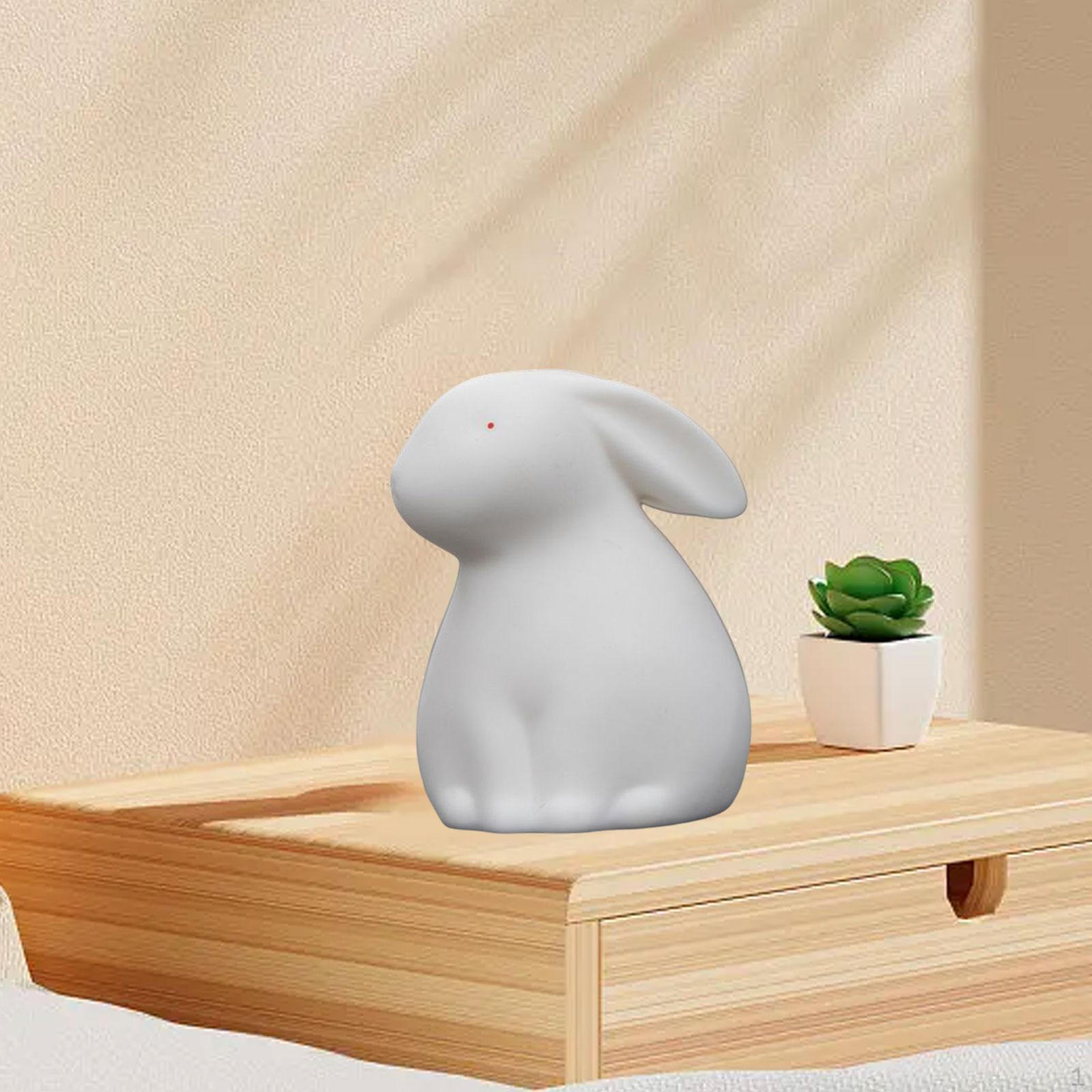 

Керамическая статуэтка кролика, настольный кролик, крошечное украшение, художественное украшение, скульптура для чая 5.8cmx5cmx7cm