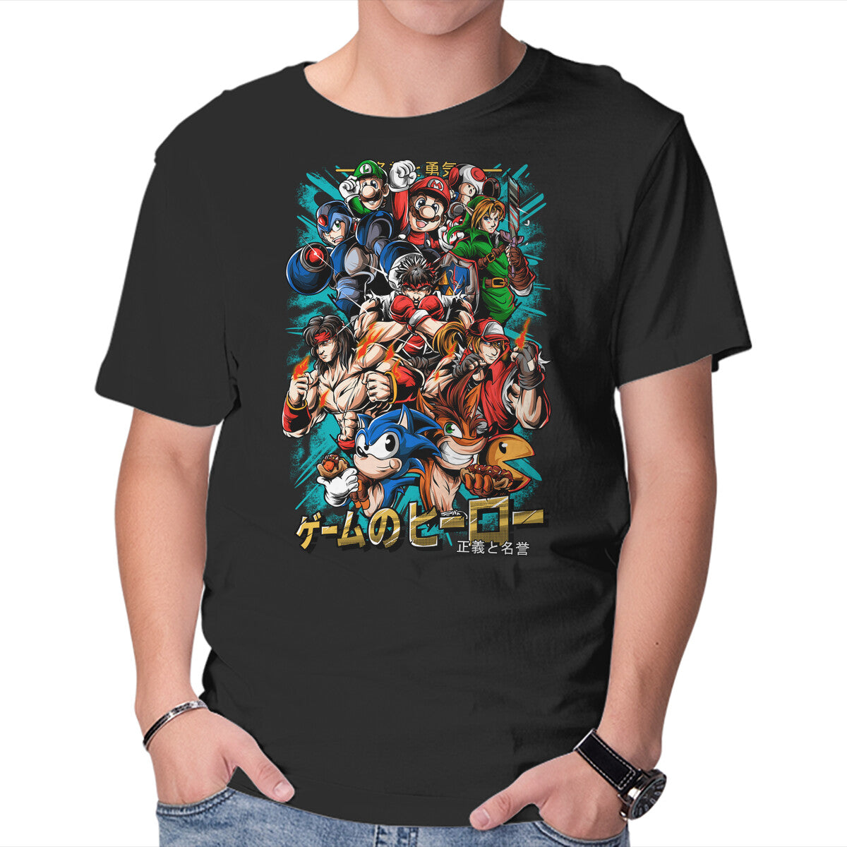 Unisex Crew Neck T-Shirt Nostalgic Heroes Graphic Short Sleeve Casual Tee XS