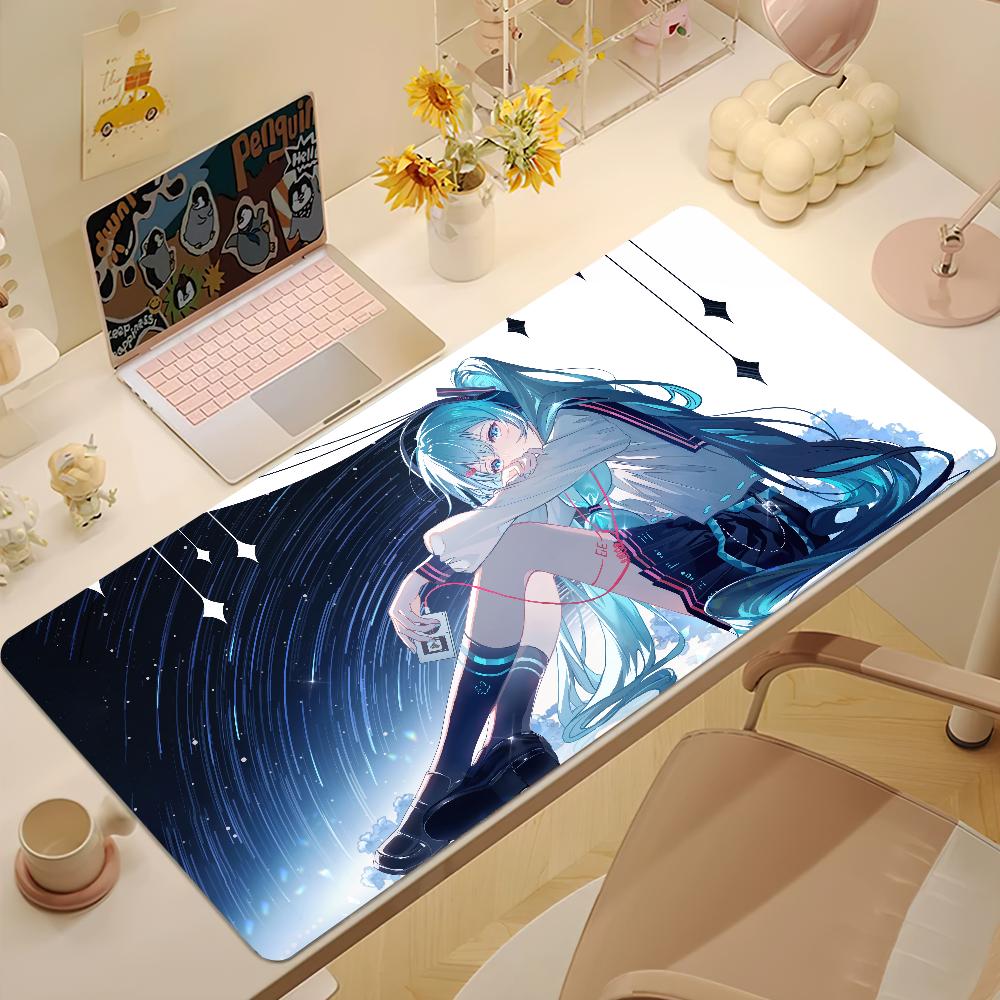 Virtual Kawaii Japanese Mmiku Cute Mouse Pad Desk Mat Large Nonslip Antifray Keyboard Ergonomic Office Rubber Pc Home Custom
