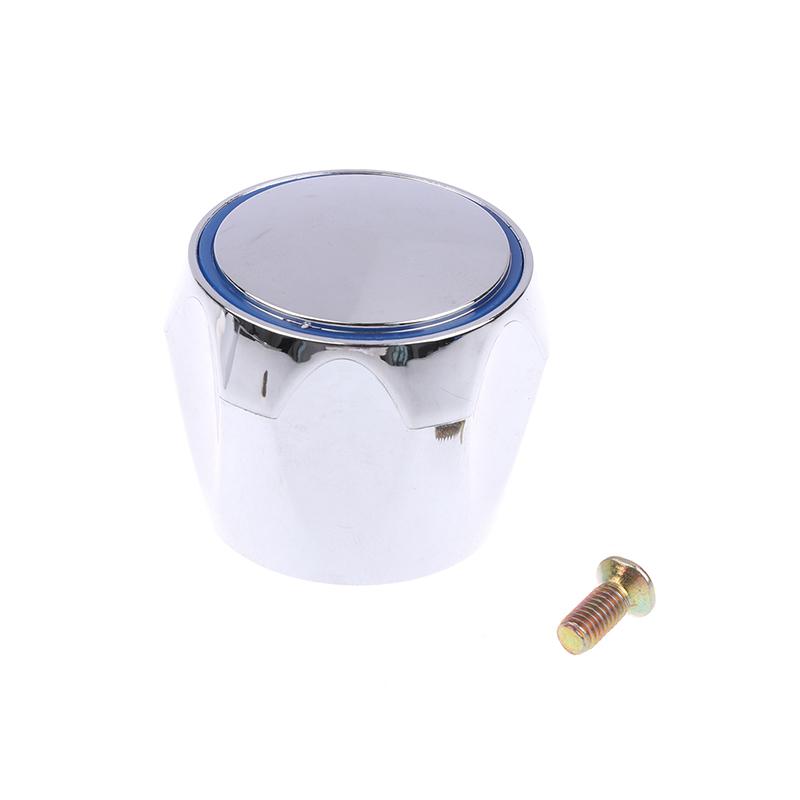 2Pcs Cold Tap Top Head Faucet Cover Chrome Plated Replacement Set Kitchen Bathroom Faucet Handle Fixture Accessories