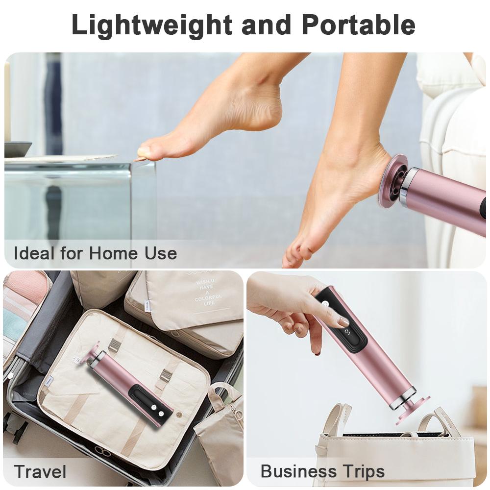 USB Rechargeable Wireless Electric Foot File Cuticle Callus Remover Machine Pedicure Tools Foot Heel Care Tool With Sandpaper