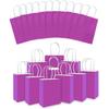 qiqee 24PCS Medium Gift Bag with Handles Bulk 11"x5"x8" Gift Bags Pink Purple Bags Multiple Uses (Medium Size)