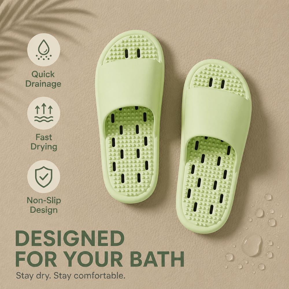Anti-odor Bathroom Massage Slippers Acupressure Home Sandals New Women Slippers  Indoor Outdoor