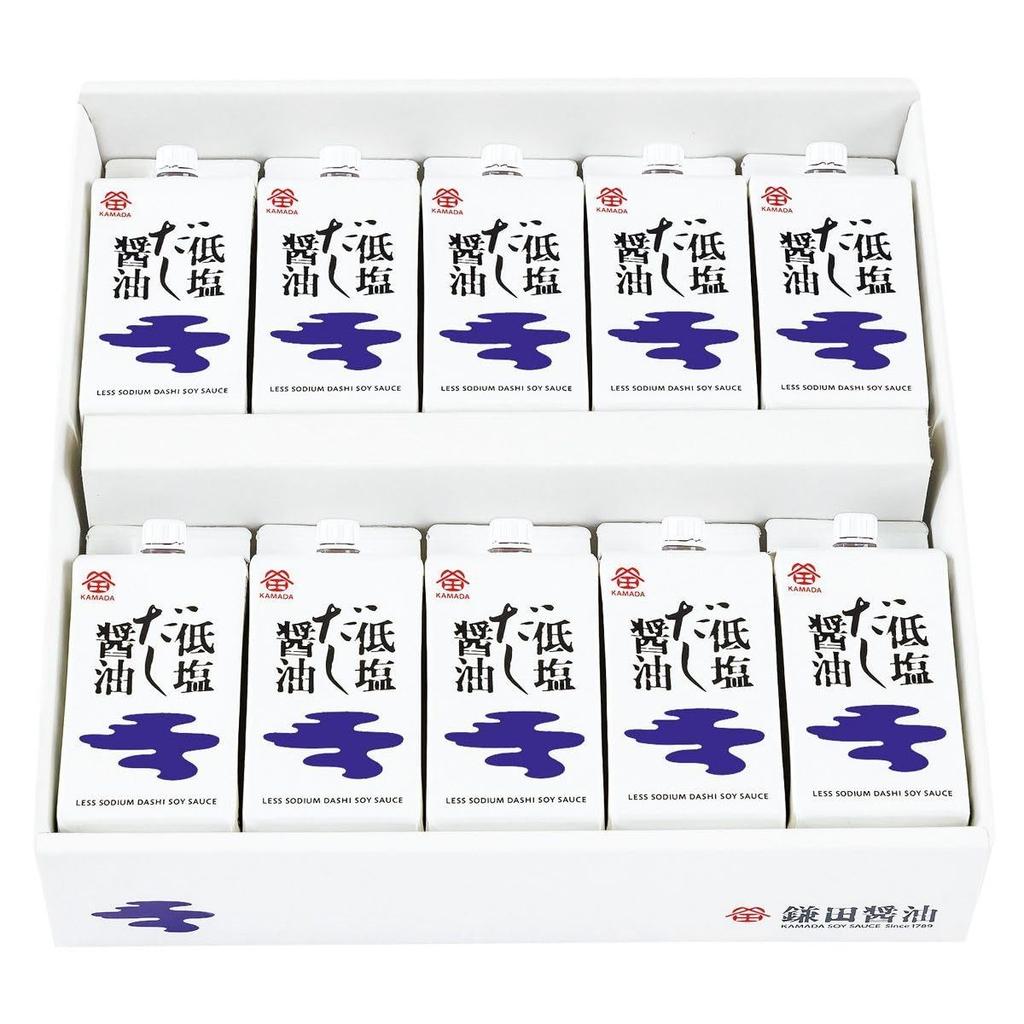 Kamata Soy Sauce Low-Salt Dashi 200ml 10 pieces