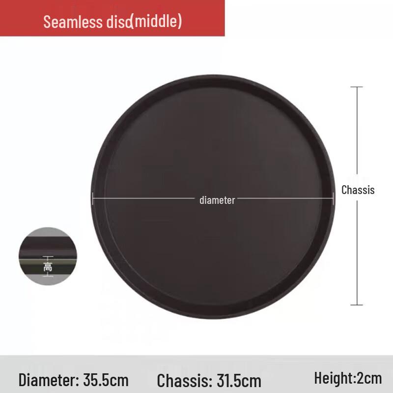 SPSR Anti-slip Round Plastic Serving Tray