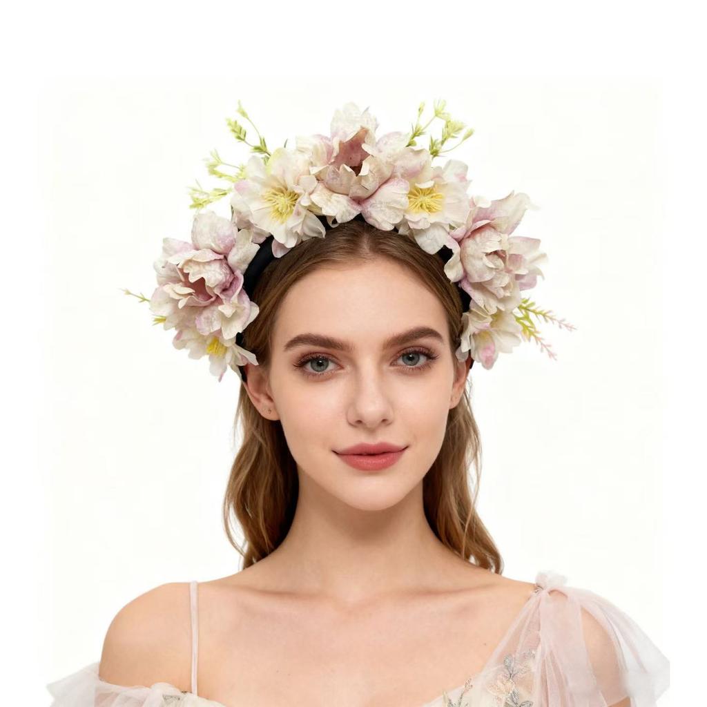 New super fairy flower headband Mori travel photo photo headgear wedding party hair accessories girl