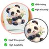 Cute Cartoon Panda with Sunflowers Toilet Sticker Self-Adhesive Removable for Bathroom Home Decor