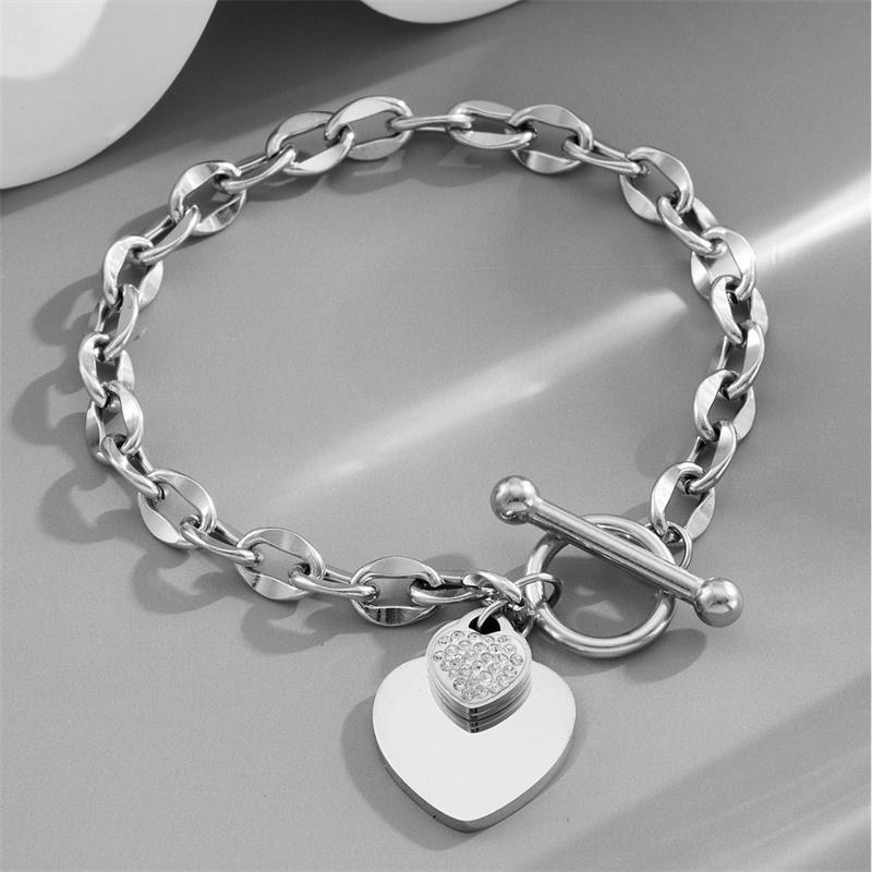 New Butterfly Roman Digital Love Micro-inlaid Zircon Titanium Steel Colorfast Luxury Ins Niche Exquisite Valentine's Day Gift