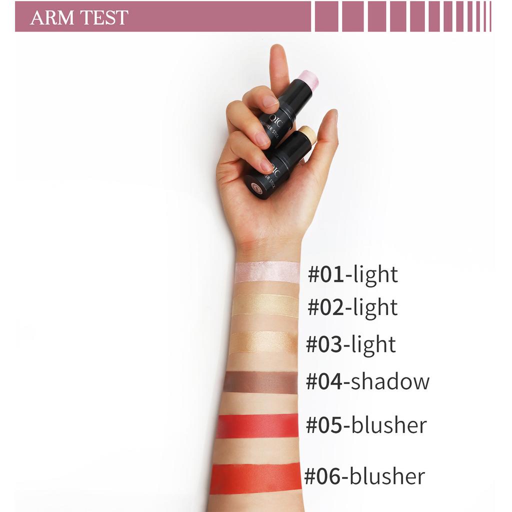 3-in-1 Natural Glow Makeup Stick | Creamy Blush, Bronzer & Soft Highlighter | Hydrating Formula, Non-Greasy Feel for All-Day Wear On Cheeks