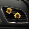 2Pcs Car Air Freshener Cute Car Perfume 3cm Sunflower Vent Clip Car Fragrance Scent Diffuser Auto Interior Decor