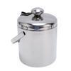 Ice Bucket 1.3L 304 Stainless Steel Double Wall Insulated Ice Cube Bucket with Tongs Strainer Lid for Red Wine Cocktail