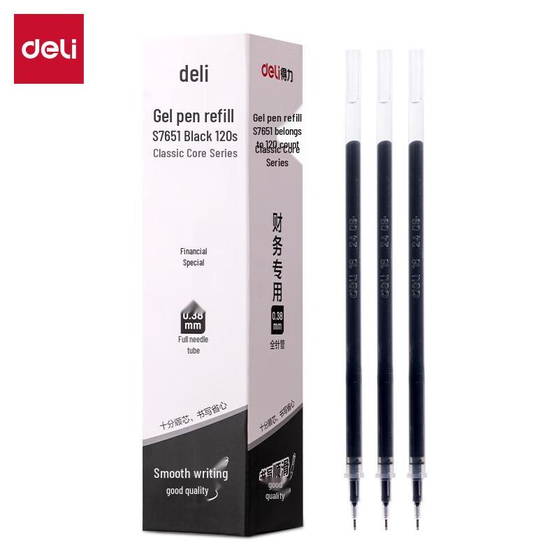 Deli S765 0.38mm Gel Pen Refills чёрный