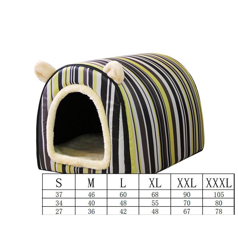 Casa de cachorro à prova d'água, ninho para animais de estimação ao ar livre, quente, com almofada removível, acessórios para animais de estimação para raças pequenas e médias