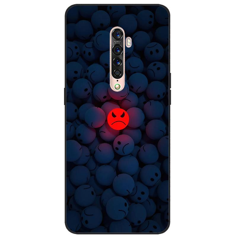Für OPPO Reno 2 Hülle Weiches TPU-Silikon Cartoon Rückseite Handyhüllen TPU Schwarzer Stoßfänger für Hülle PCKM70, PCKT00, PCKM00, CPH1907