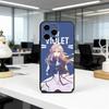 Cute V-Violet E-Evergaden-VE-es  Phone Case For iPhone 17,16,15,14,13,12,11 Plus,Pro Max,XS,Soft Silicone Black Cover