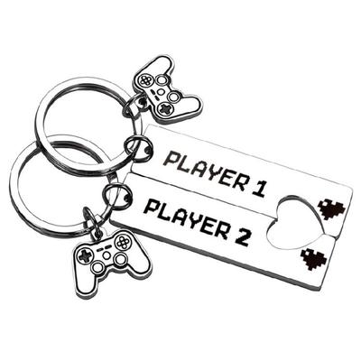2 Pièces Porte-clés assortis Drôles pour Joueur Gamer pour Petit ami Gamer Couple Porte-clés