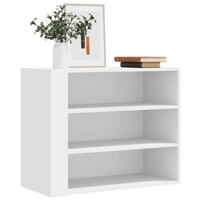 VidaXL Armoire murale blanc 75x35x60 cm bois d'ingénierie, armoire suspendue, placard mural, armoire de salle de bain 848416
