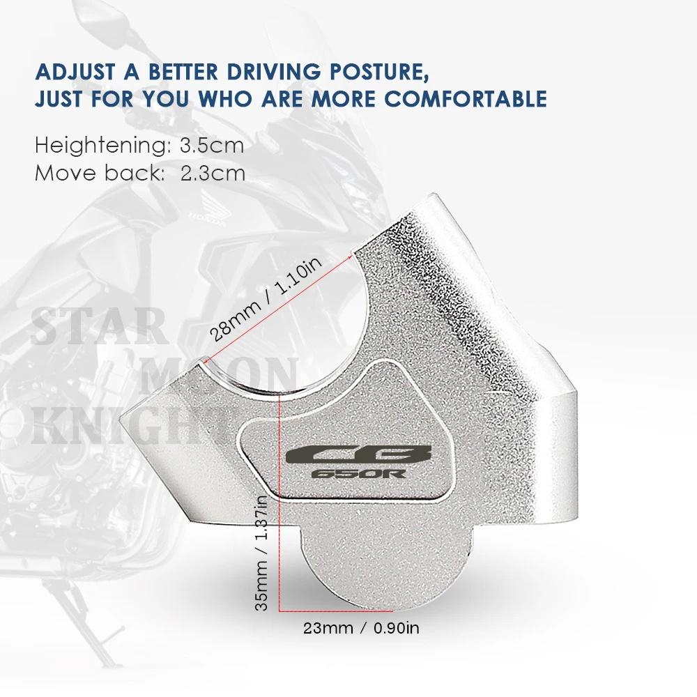 For Honda CB650R CB 650R CB 650 R 2019-2025 Handlebar Riser Clamp Adapter Handle Bar Height Lift Mount Motorcycle Accessories
