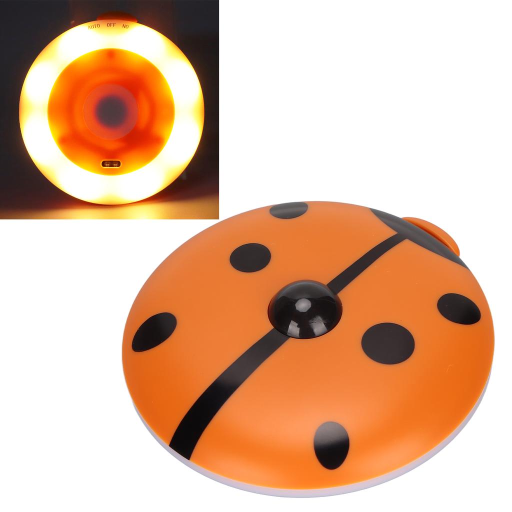 Motion Sensor Night Light Coccinella Septempunctata LED Night Light for Baby Room Bedroom Kitchen StairwayYellow