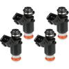 Fuel Injector No.16450-PLC-003 Fuel Injection Nozzle for Honda Civic 2001-2005 DX, LX 1.7L for Honda 1.7L D17A6 Motor Black 4 Pcs