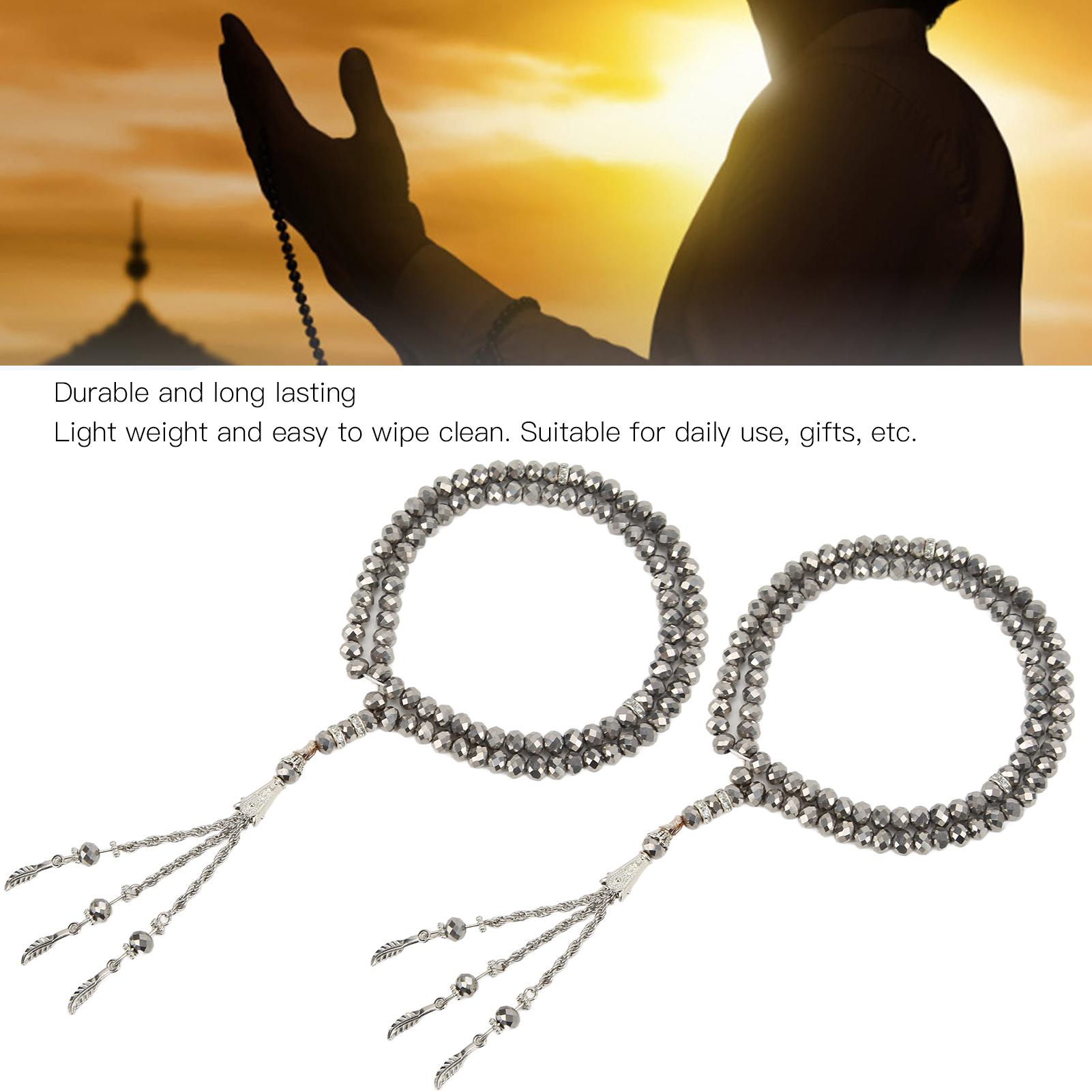 2Pcs Beads Rosary 99 Grains Exquisite Geometric Religious Article Worship Prayer Supplies