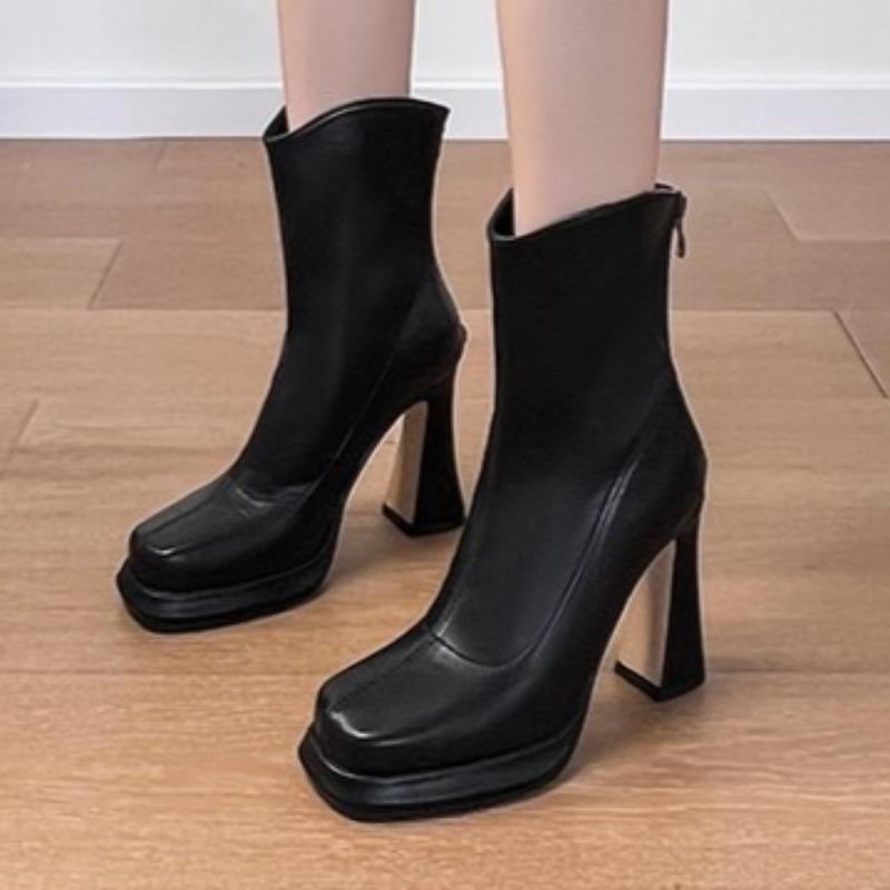 Fashion High Heels Women's Short Boots Designer Classical Brand Shoes Winter Elegant Fashion Pumps 2025 New Dress Ankle Boots De Mujer