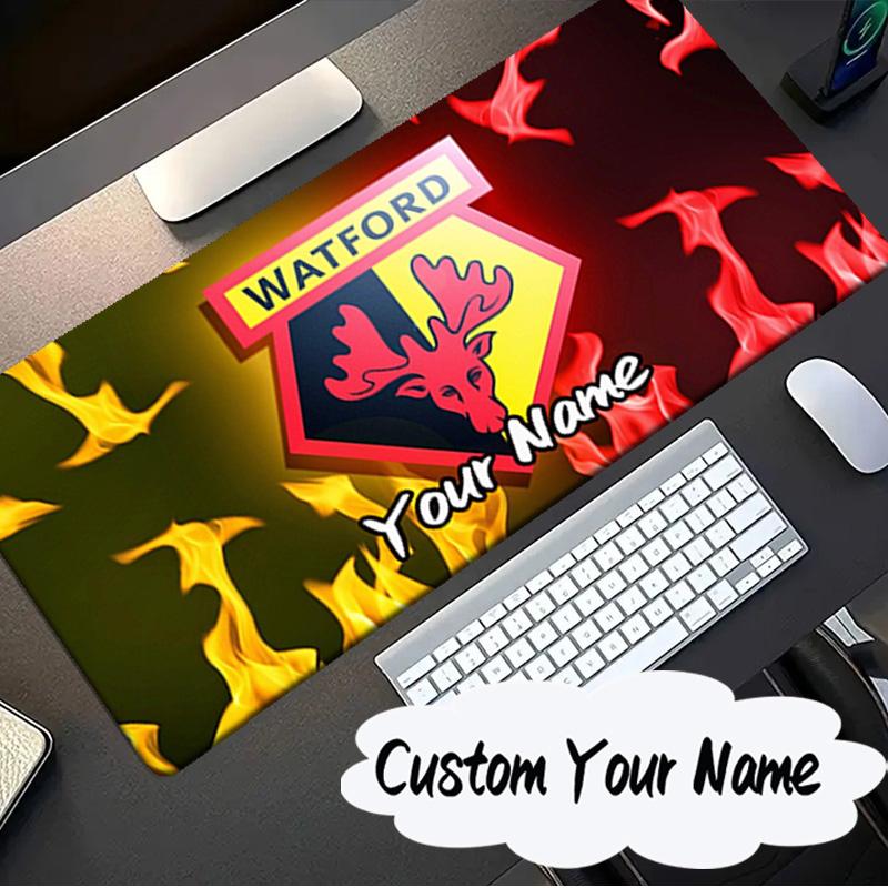 Custom Name Mouse Pad Watford Crest Design Mouse Pad, Gaming Mouse Pad, Keyboard Pad, Desk Decor for Computer Notebook Fan Birthday Gift