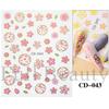 1 Sheet Spring Pink Flower Adhesive Nail Sticker Cherry Blossom Peach Blossom Nail Decal Nail Art Decoration