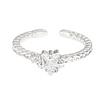 Simple Zircon Diamond Ring Fashion Open Ring Flash Diamond Cold Wind Light Luxury High Sense Ring