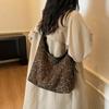 Leopard Print Bag Women's Large-capacity New Autumn and Winter Retro Shoulder Messenger Bag Casual Commuting