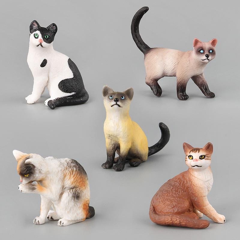 Lifelike Pvc Cat Figurine Collection Charming Realistic Models For Animal Lovers