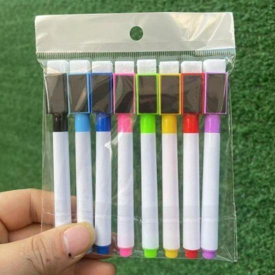 Manyetik Beyaz Tahta Kalemi Seti: Yıkanabilir, Su Bazlı, Çevre Dostu, Özel Logo Baskılı Silinebilir Kalemler.