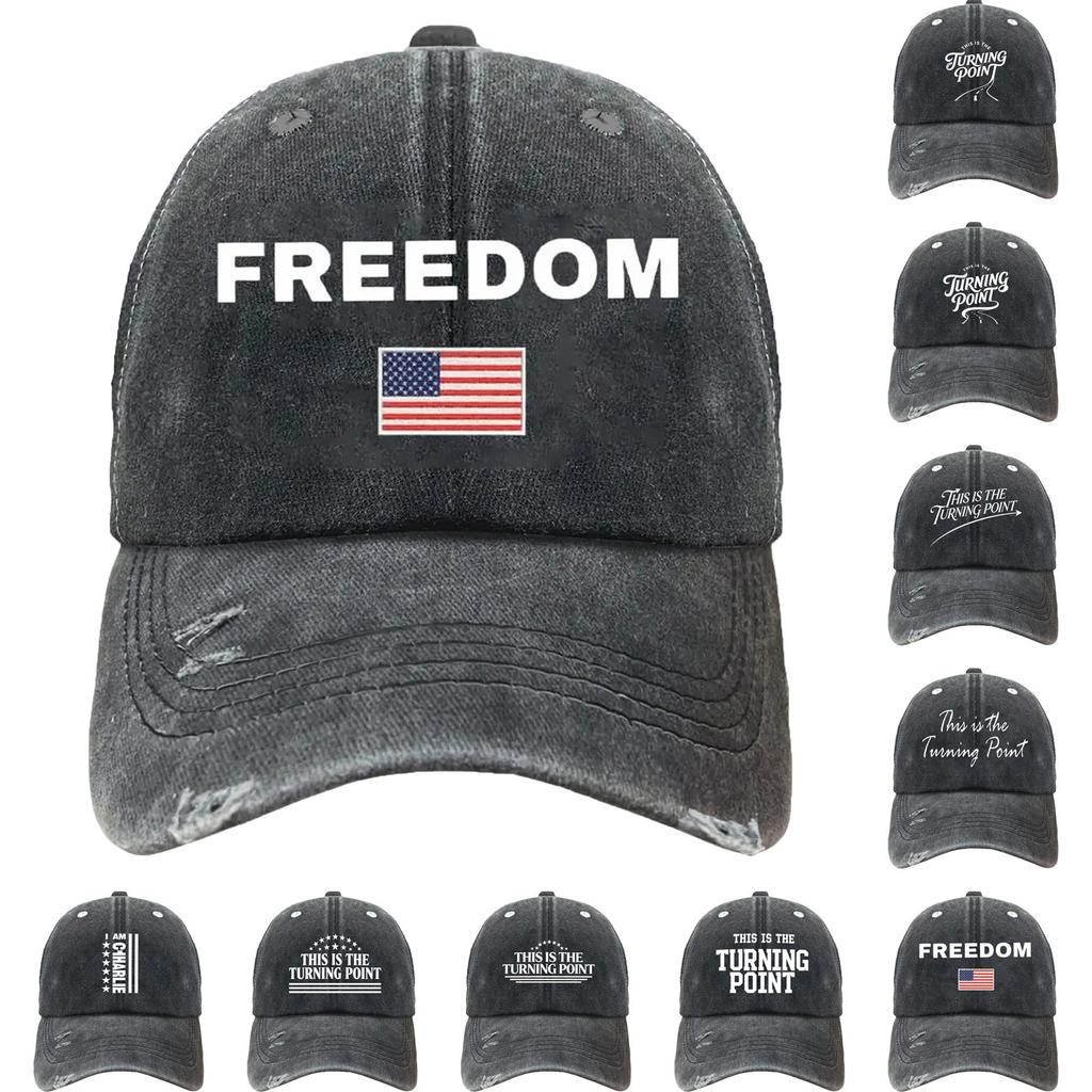 Net Hat Cycling Casual Breathable Sun Hat Letter Washed Denim Baseball Cap