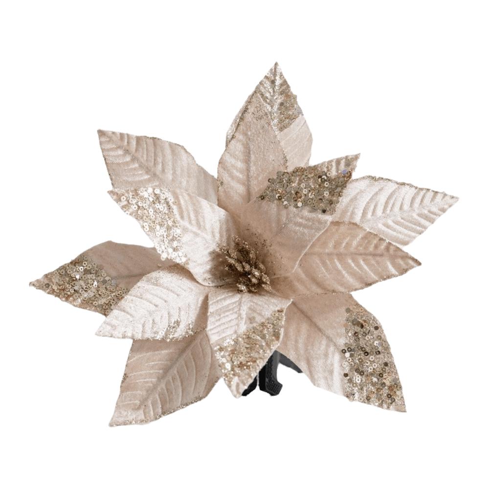 Decorative Flower Pick Artificial Poinsettia Poinsettia Tree Decoration  Christmas Tree Decorating