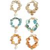 Starfish Beaded Chain Bracelet Colorful Bohemian Geometry Bangle Trendy Pearl Bracelet  Party