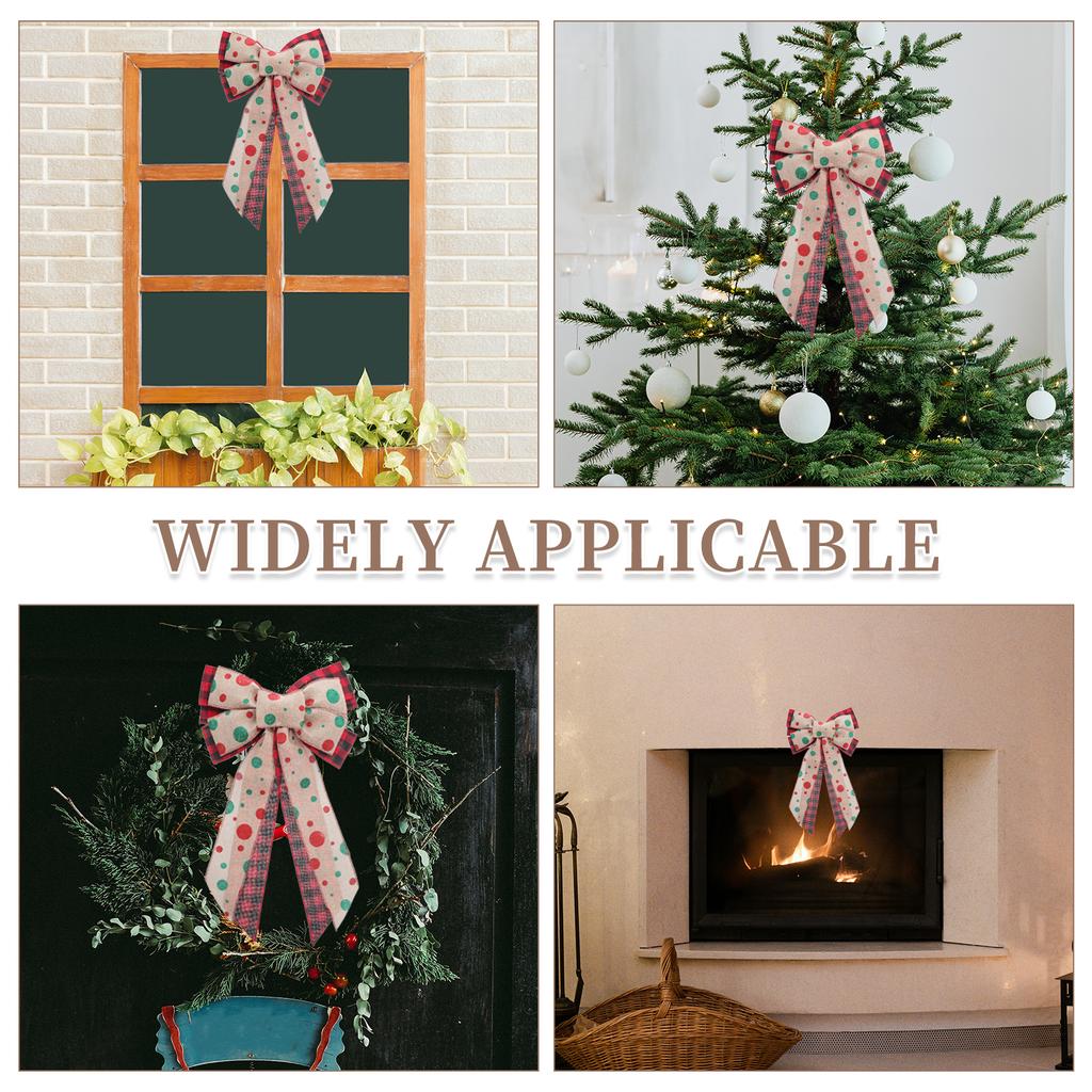 Christmas Bow Wreath Decor Bows for Treat Bags Tree Topper Ornaments Birthday Decorations Bows for Treat Bags Ribbon Party