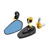 7/8" 22mm CNC Motorcycle Rearview Mirror Universal Blue Glass Scooter Bar Handlebar Mirror for