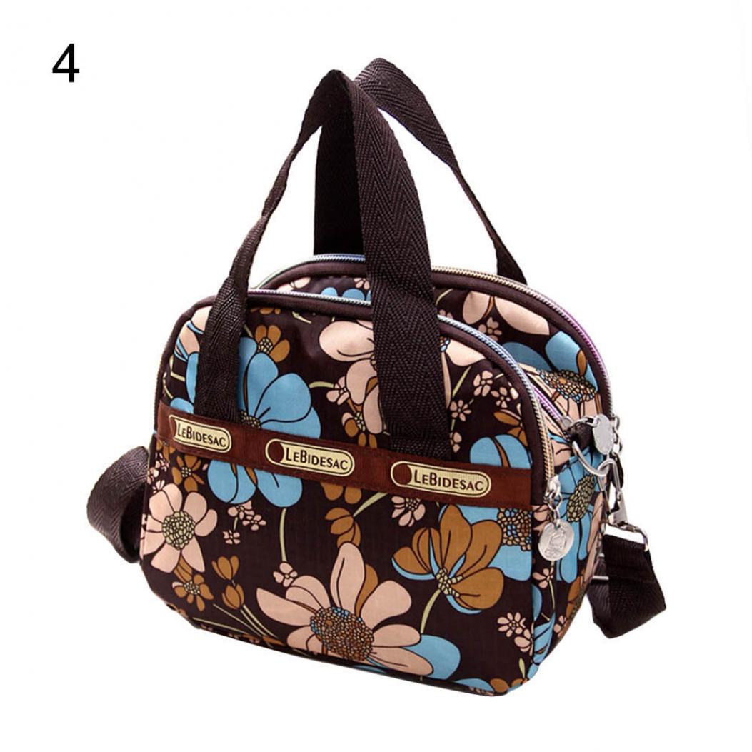 

Многокарманная сумка на молнии с разноцветным цветочным принтом для женщин KTY one size