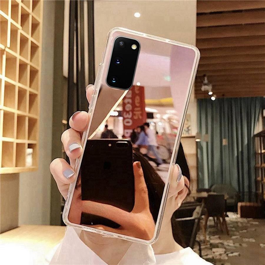 Makeup Mirror Bling Silicone Case For Realme 9 Pro OPPO A96 A54 A74 A94 A79 5G A76 A53 A16 A38 A57 A77 A60 Cover