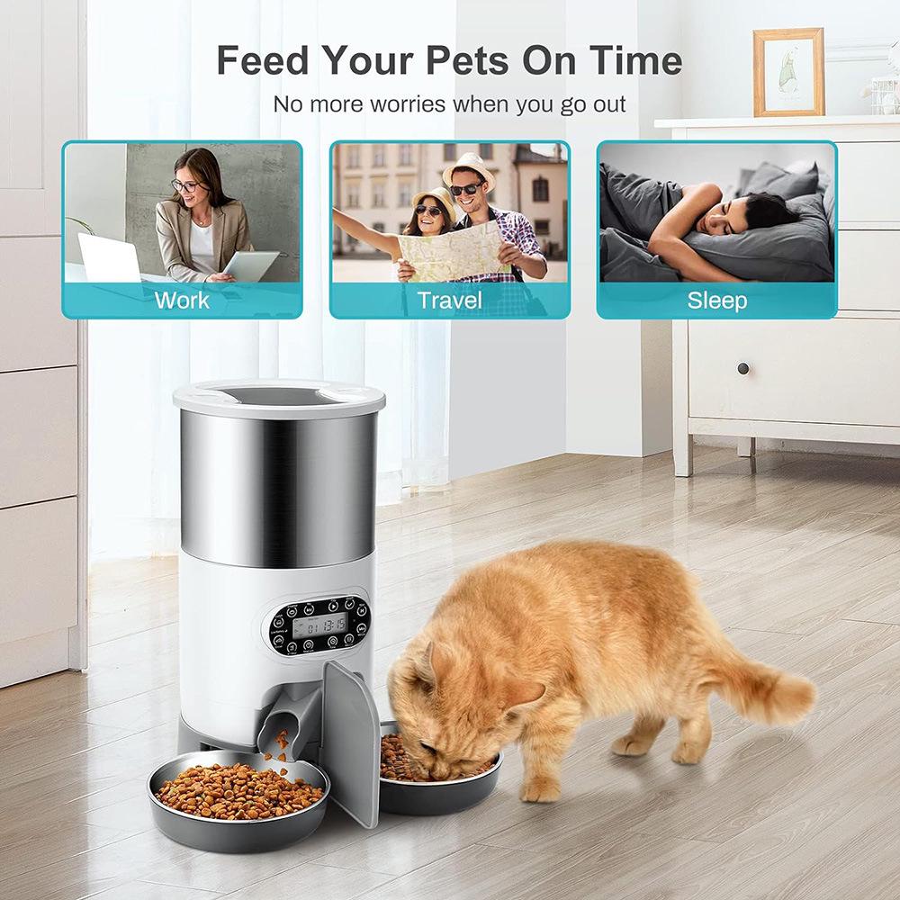 Smart Cat Feeder: Timed, Portion-Controlled, Voice Broadcast, Global Compatibility - Bestseller in EU, US, SEA